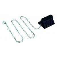  6' X 8 X 9 MOLDED WHEEL CHOCK W/15� CHAIN