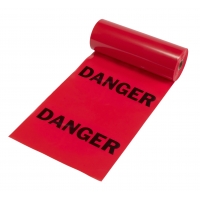 Tear-Off Danger Flags, Printed with 'DANGER', 16 in X 16 in X 1200 ft