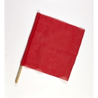 Cloth Signal Traffic Warning Flag, Red, 18 in. x 18 in. x 24 in. (Pack of 10)