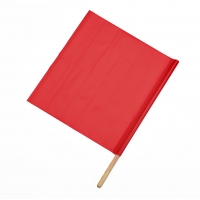 Vinyl Highway Safety Traffic Warning Flag, Red, 18 in. x 18 in. x 24 in. (Pack of 10)