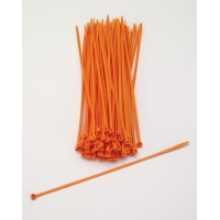 Multi-Purpose Locking Ties, 11 in., Neon Orange (Pack of 100)