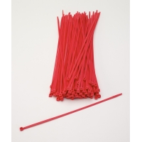 Multi-Purpose Locking Ties, 11 in., Neon Red (Pack of 100)