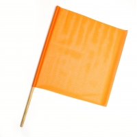 Heavy-Duty Mesh Safety Traffic Warning Flag, 18 in. x 18 in. x 24 in. (Pack of 10)