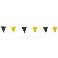 Pennant Banner Flags, 60 ft., Yellow/Black (Pack of 10)