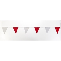 Pennant Banner Flags, 60 ft., Red/White (Pack of 10)