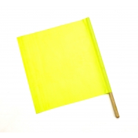 Lime Vinyl Highway Safety Flags, 18 in. x 18 in. x 24 in. staff (pack of 10)