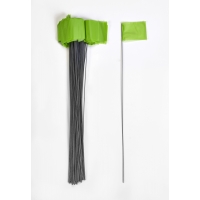 Wire Marking Flags, 2.5'x 3.5'x 21', Glow Lime (Pack of 1000)