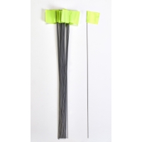 Wire Marking Flags, 2.5'x 3.5'x 30', Glow Lime (Pack of 1000)
