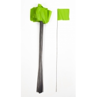 Wire Marking Flags, 4'x 5'x 30', Glow Lime (Pack of 1000)