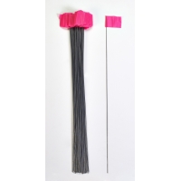 Wire Marking Flags, 2.5'x 3.5'x 21', Glow Pink (Pack of 1000)