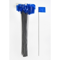 Wire Marking Flags, 2.5'x 3.5'x 21', Blue (Pack of 1000)