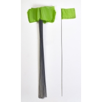 Wire Marking Flags, 2.5'x 3.5'x 21', Green (Pack of 1000)