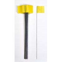 Wire Marking Flags, 2.5'x 3.5'x 30', Yellow (Pack of 1000)