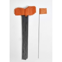 Wire Marking Flags, 2.5'x 3.5'x 21', Orange (Pack of 1000)