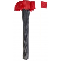 Wire Marking Flags, 2.5'x 3.5'x 21', Red (Pack of 1000)