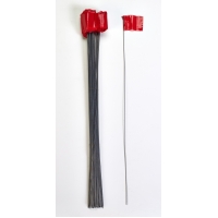 Wire Marking Flags, 2.5'x 3.5'x 30', Red (Pack of 1000)