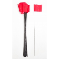 Wire Marking Flags, 4'x 5'x 30', Red (Pack of 1000)