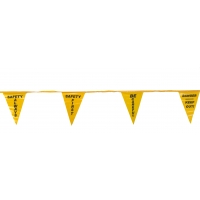 Printed Pennant Banner Flags, 60', Yellow (pack of 10)