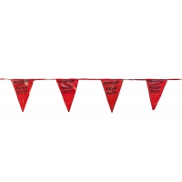 Printed Pennant Banner Flags, 60', Red(pack of 10)