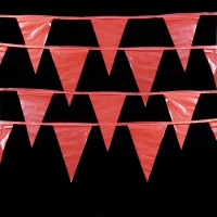100 RED PENNANT FLAGS SUPER