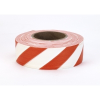 Flagging Tape Ultra Standard, 1-3/16' x 100 YDS, Orange and White Stripe (Pack of 12)