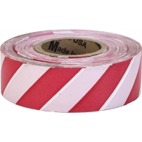 Flagging Tape Ultra Standard, 1-3/16' x 100 YDS, Red and White Stripe (Pack of 12)