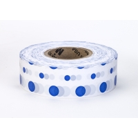 Flagging Tape Ultra Standard, 1-3/16' x 100 YDS, Blue and White Dot (Pack of 12)