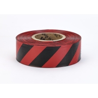 Flagging Tape Ultra Standard, 1-3/16' x 100 YDS, Red and Black Stripe (Pack of 12)