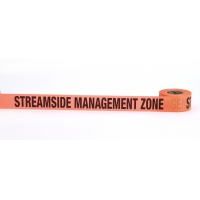 Flagging Tape Printed 'Streamside Management Zone', 1-1/2' x 50 YDS, Glow Orange (Pack of 9)