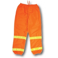 High Visibility Polyester ANSI Class E Pant with 2' Lime/Yellow Reflective Tapes, Orange