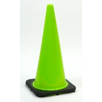 Traffic Cone with 7 lbs Plain Finish, 28' Height, Lime