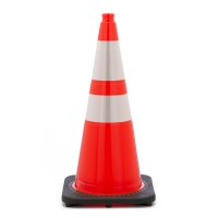 Traffic Cone with 7 lbs Reflective, 28' Height, Orange