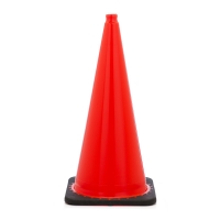 Traffic Cone with 10 lbs Plain Finish, 28' Height, Orange