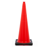 Traffic Cone with 10 lbs Plain Finish, 36' Height, Orange