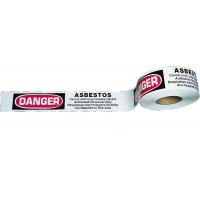 Barricade Tape, Asbestos Hazard, 3 Color, 3' x 1000', (Pack of 8)