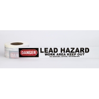 Barricade Tape, Lead Hazard, 3 Color, 3' x 1000', (Pack of 8)