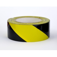PVC Vinyl Hazard Stripe Tape, 7 mil, 2' x 18 yd., Yellow/Black Stripe (Pack of 24)