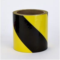 PVC Vinyl Hazard Stripe Tape, 7 mil, 3' x 18 yd., Yellow/Black Stripe (Pack of 16)