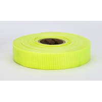 Vinyl Coated Nylon Reinforced Fluorescent Barricade Tape, 1' x 50 yd., Glo Lime (Pack of 10)