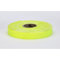 Vinyl Coated Nylon Reinforced Fluorescent Barricade Tape, 3/4' x 50 yd., Glo Lime (Pack of 10)