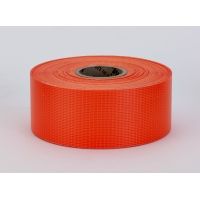 Vinyl Coated Nylon Reinforced Fluorescent Barricade Tape, 4' x 50 yd., Glo Orange (Pack of 3)