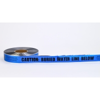 Polyethylene Underground Water Line Detectable Marking Tape, 1000' Length x 2' Width, Blue