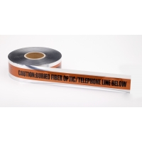 Polyethylene Underground Tele/Fiberoptic Detectable Marking Tape, 1000' Length x 2' Width, Orange