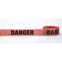 Reinforced 'Danger' Barricade Tape, 7 mil, 3' x 500', Red (Pack of 8)