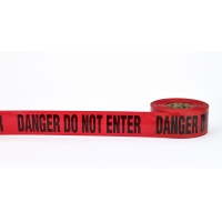 Barricade Tape, 'Danger Do No Enter', 3 mil, 3' x 300', Red (Pack of 16)