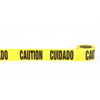Barricade Tape, 'Cuidado Caution', 3 mil, 3' x 300', Yellow (Pack of 16)
