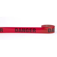Barricade Tape, 'Danger', 2 mil, 3' x 1000', Red (Pack of 10)