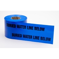 Polyethylene Non Detectable Underground Water Line Marking Tape, 4.5 mil Thickness, 1000' Length x 6' Width, Blue