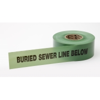 Polyethylene Non Detectable Underground Sewer Line Marking Tape, 4.5 mil Thickness, 1000' Length x 3' Width, Green