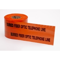Polyethylene Non Detectable Underground Tele/Fiberoptic Marking Tape, 4.5 mil Thickness, 1000' Length x 6' Width, Orange